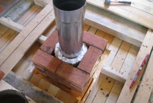 Caractéristiques du travail sur la gaine des cheminées en brique