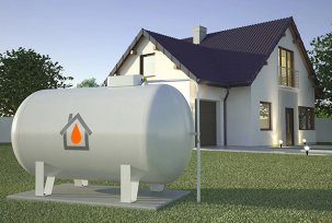 Cálculo do fluxo de gás em um tanque de gás para casas particulares e de campo