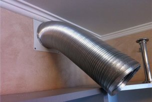 Le choix des tuyaux de ventilation pour la hotte: diamètre, taille, matériau