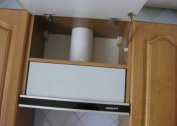 Как да инсталирате вградена качулка в шкаф: размери за монтаж