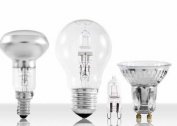 Specifications and principle of operation of halogen lamps