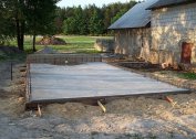 Making the foundation for a do-it-yourself shed