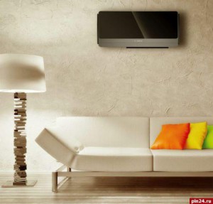 The use of air conditioners in the interior and design, photo