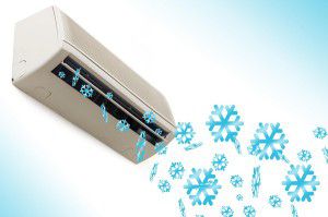 Klimatizace s nízkoteplotní sadou a jejím teplotním senzorem