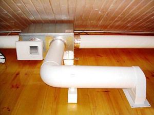 Es ist vorzuziehen, die Hauptelemente des Luftverteilungssystems auf dem Dachboden zu installieren