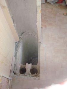 puits de ventilation cassé dans la cuisine