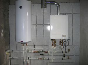 Wall-mounted boiler does not take up much space