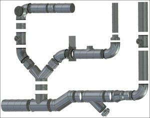 Multe sisteme de ventilație sunt asamblate din elemente rotunde.