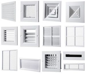 forskellige typer ventilationsgitter