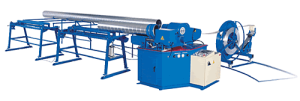 machine for the production of spiral-wound duct