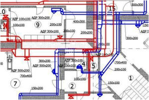 example of a wiring diagram for supply and exhaust ventilation
