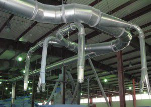 industriell ventilation - skrymmande och dyr utrustning