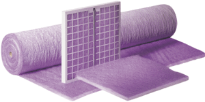 sintepon ruļļu materiāls un filtru paklāji