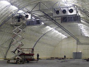 instalacja wentylacji hangaru