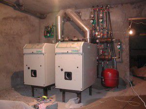 Dieselverwarming met twee boilers