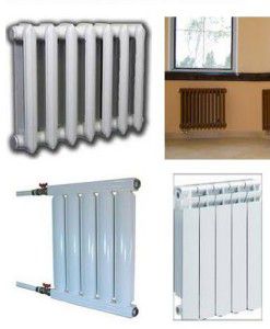 Tipos de radiadores de calefacción.