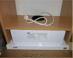 Partially mounted cabinet