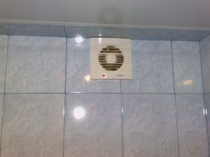 Ready-made extractor hood in the bathroom